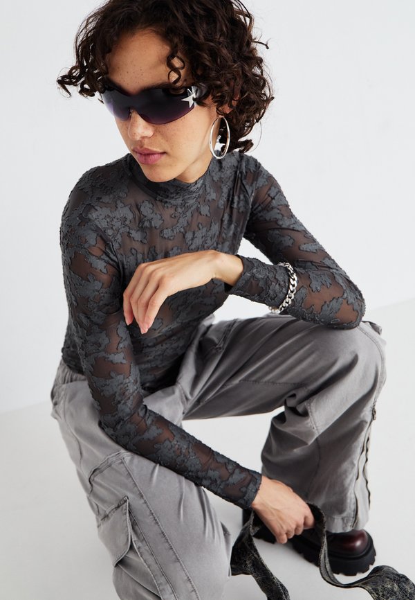 VMINA HIGH NECK - Long sleeved top - asphalt3