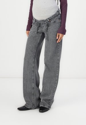 Vero Moda Maternity VMMTESSA WIDE BELT  - Relaxed fit jeans - medium grey denim