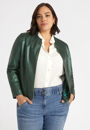 BIKER IN LAMINATO - Imiteret læderjakke - verde