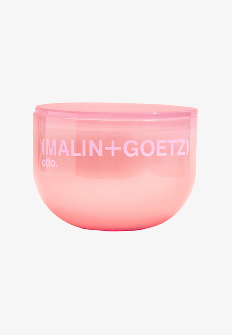 Rosa Farbverlauf-Container mit abgerundeter Form, aus Kunststoff gefertigt. Auf der Vorderseite befindet sich der weiße Text „(MALIN+GOETZ)“ und „otto.“.