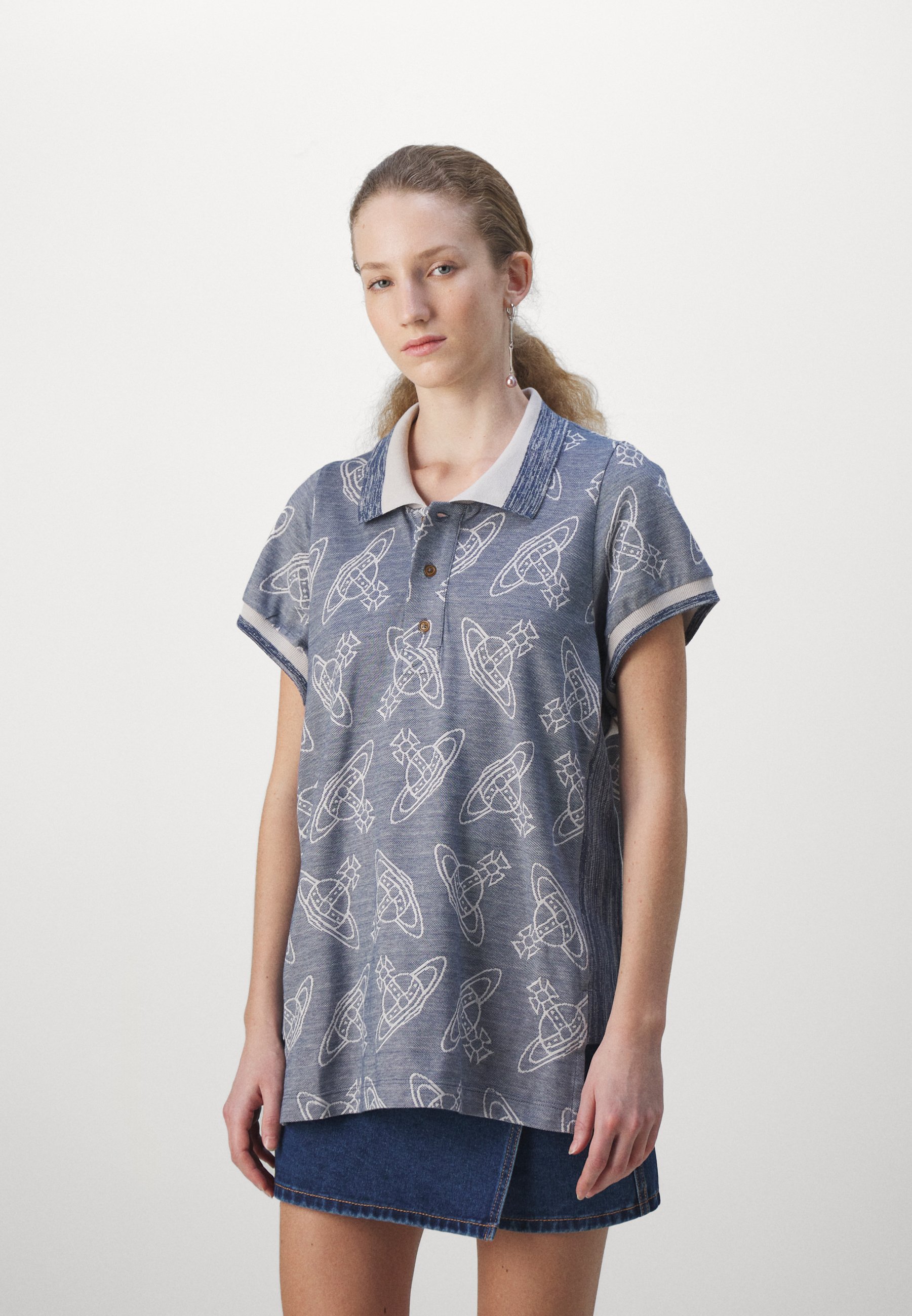 Vivienne Westwood SIDE STRIPPED - Polo shirt - blue