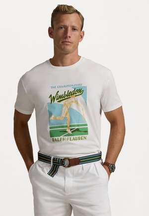 WIMBLEDON CLASSIC FIT LOGO TSHIRT UNISEX - T-shirts print - ceramic white