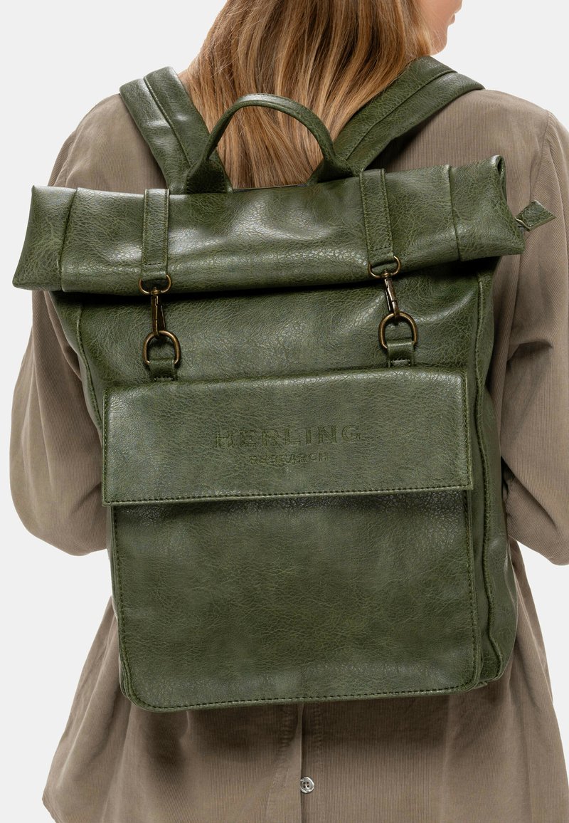 Herling LANDER Rucksack pewter green/dark green Zalando.ie