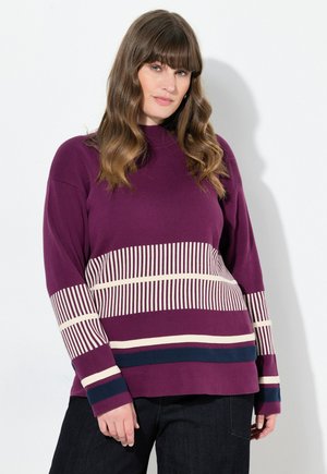 BLOCK STRIPED MILANO - Maglione - forest berry