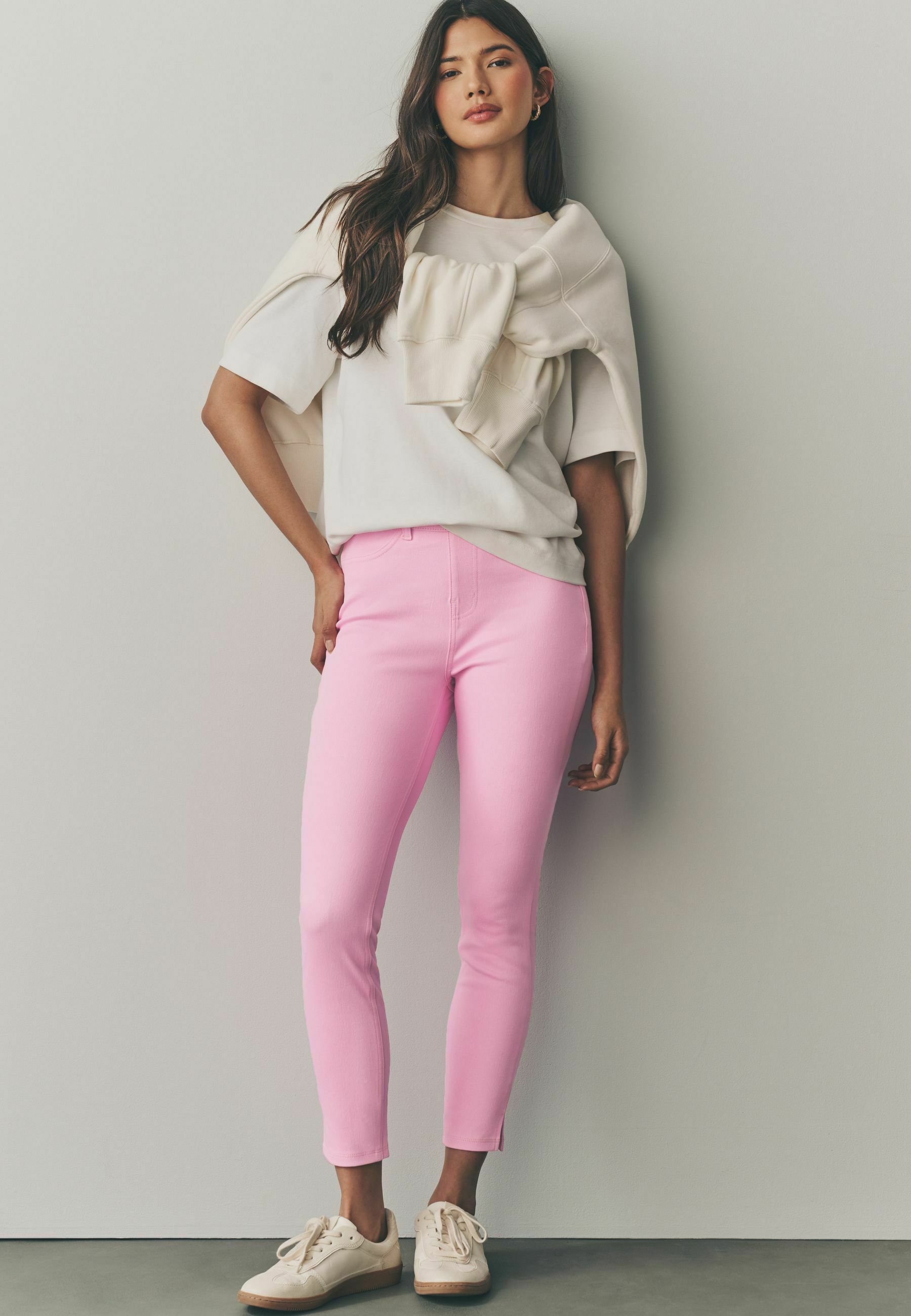 Next CROPPED Mom Jeans mottled pink/pink meliert