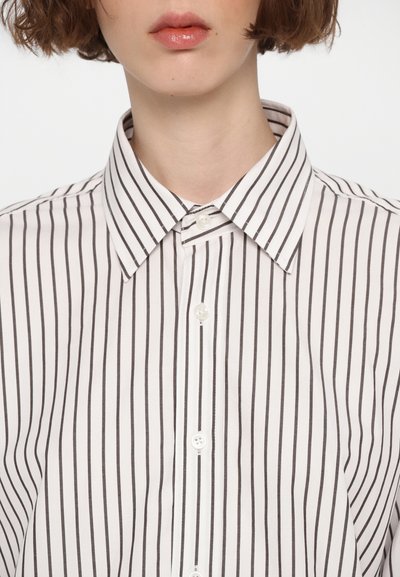 Filippa K CLASSIC STRIPE SHIRT - Cămașă - coffee/white
