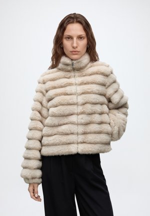JDY, JDYALLIE FAUX FUR JACKET OTW HAB - Яке от изкуствена кожа - silver lining