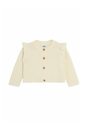 JoJo Maman Bébé REGULAR FIT - FRILL SHOULDER - Kardigán - cream