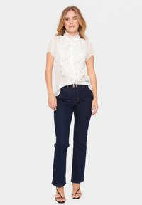 Saint Tropez LILJASZ CRINKLE SS - Camicia - zephyr green hearts