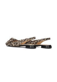 Notre-V Slingback ballerina´s - leopardo taupe  nappa nero