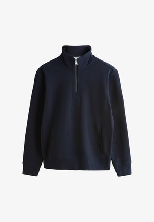 Next, REGULAR FIT - QUARTER ZIP - Sudadera - navy