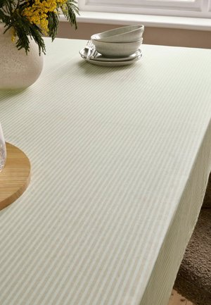 Next, BRONX STRIPE WIPE CLEAN TABLECLOTH UNISEX - Bordduge - natural
