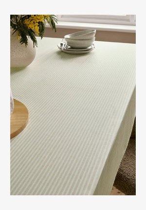 Next, BRONX STRIPE WIPE CLEAN TABLECLOTH UNISEX - Bordduge - natural