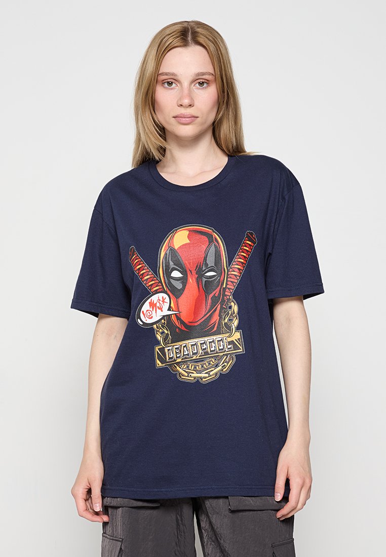 Marvel T-shirt con stampa blu scuro