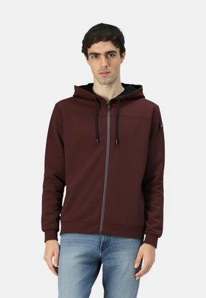 Felpa con zip - bordeaux