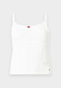 SLIM POINTELLE STRAP - Topp - ecru