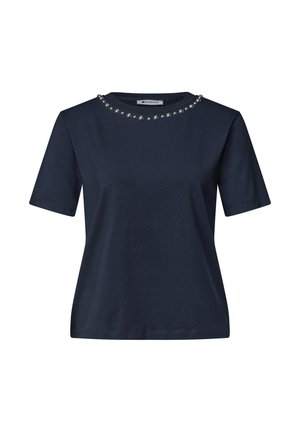 Street One, T-SHIRT MIT RUNDHALS UND DEKORATIVEN DETAILS - T-shirts print - darkest blue