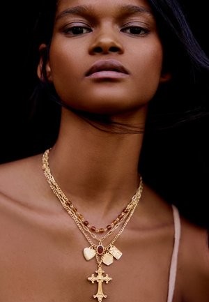 Bershka, CROSS - PACK OF NECKLACES SET - Collier - gold-coloured