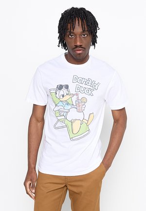 Disney DONALD DUCK CHILLING - Print T-shirt - white