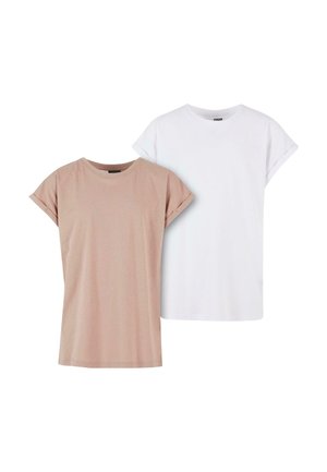 EXTENDED SHOULDER TEE 2-PACK - Camiseta básica - white duskrose
