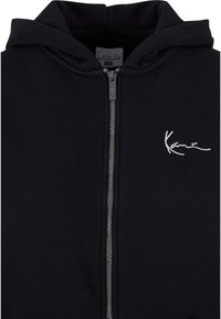 Karl Kani HOODED CHEST SIGNATURE ESSENTIAL - Cipzáras pulóver - black