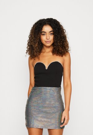 DEEP V BUSTIER - Débardeur - black