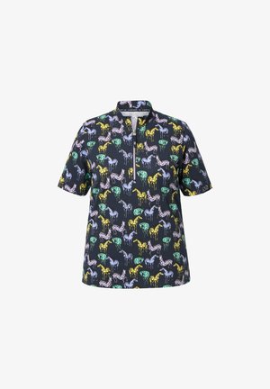 LAURASØN 1/2-ARM STEHKRAGEN - T-Shirt print - marine