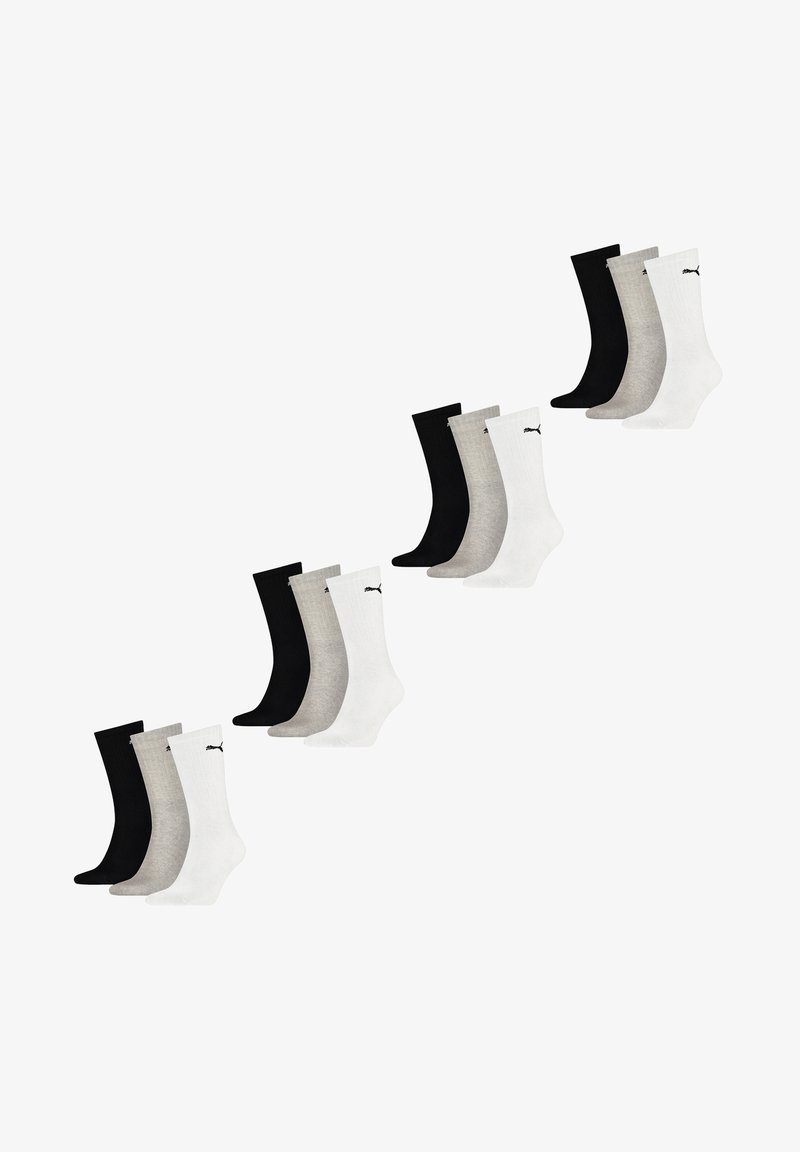 Puma CREW 12 PACK - Sokken - paar grey white black