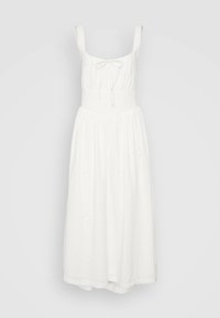 TEXTURED TIE MIDI - Freizeitkleid - new off white