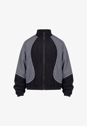 Urban Classics, POLARFLEECE TASLAN TRACK JACKET - Veste polaire - black magnet