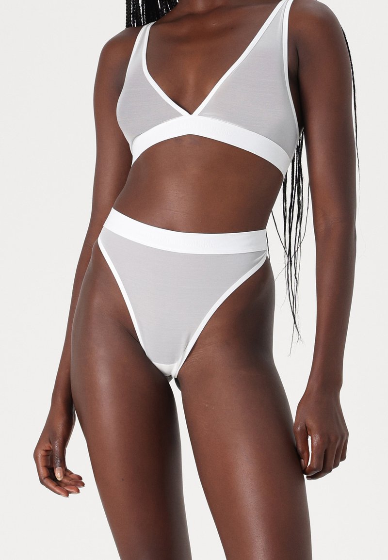 Polo Ralph Lauren HIGH WAIST THONG - Stringi - white cloud