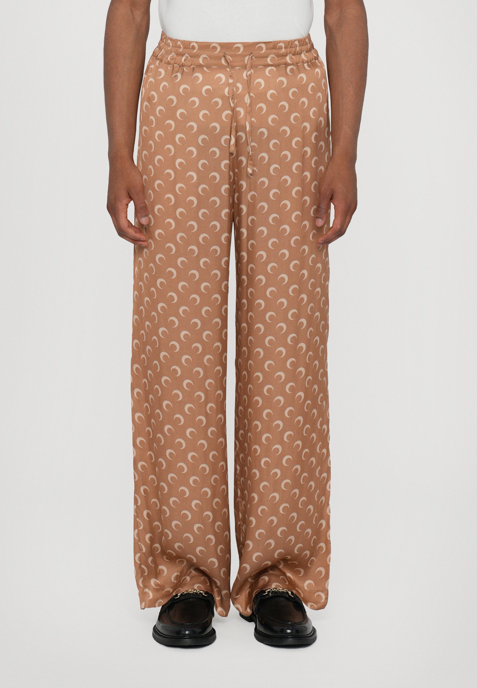 パンツ Marine Serre Satin Pants Moon Moon Printed Drawstring Pant
