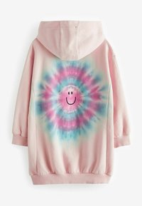 Next LONGLINE STANDARD - Mikina s kapucí - pink smile tie dye