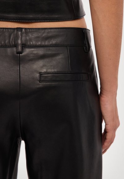 STUDIO ID DISCO PANTS - Kožené kalhoty - black