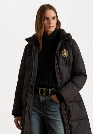 CHANNEL QUILTED FUNNELNECK DOWN COAT - Πουπουλένιο μπουφάν - black