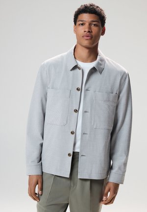 REGULAR FIT-STRIPED POCKET SMART - Skraistė  - grey