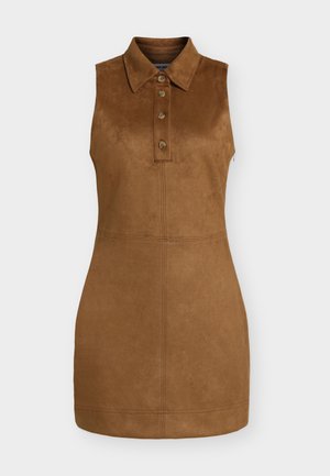 DKNY, COLLARED MINI DRESS - Rochie de zi - burnt sugar