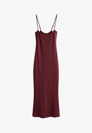 Self. SCOOP NECK STRAPPY - Jerseykjole - burgundy red
