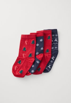 NMNRICHRISTMAS SOCK UNISEX 4 PACK  - Chaussettes - dark sapphire/jester red
