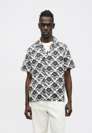 LESLEY FLOWER SHIRT - Ing - navy/ivory