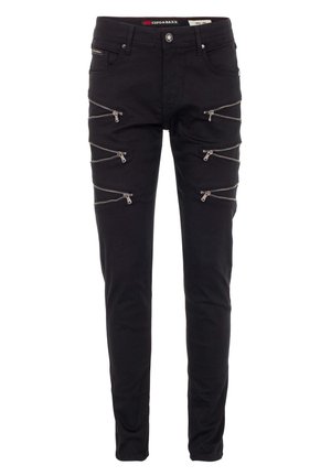 Cipo & Baxx CASUAL SUMMER MIT REISSVERSCHLUSS - Slim fit jeans - black