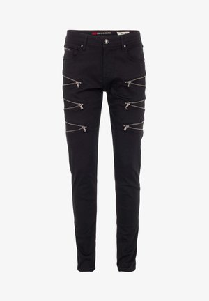 Cipo & Baxx CASUAL SUMMER MIT REISSVERSCHLUSS - Slim fit jeans - black