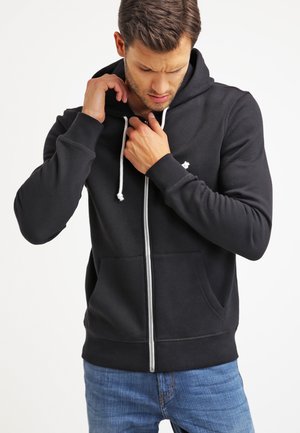Felpa con zip - black