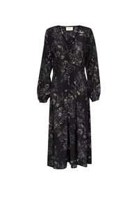 LOVA  - Jurk - black and white abstract flowe