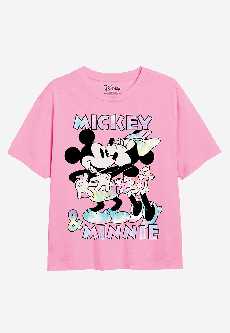 Disney T-shirt print donkerroze