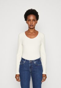 Tommy Hilfiger SLIM SCOOP - Pitkähihainen paita - calico