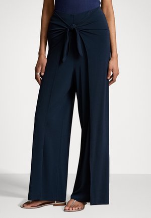 JERSEY WIDE LEG WRAP PANT - Püksid - aviator navy