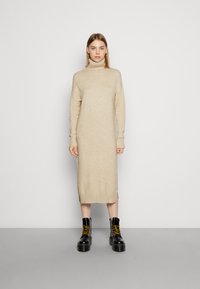 VILA VIRIL ROLL NECK MIDI - NOOS - Sarafanas - natural