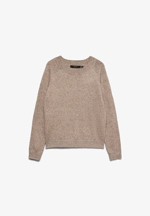Vero Moda, VMDOFFY LS O-NECK BLOUSE GA NOOS - Striktrøje - cocoa brown