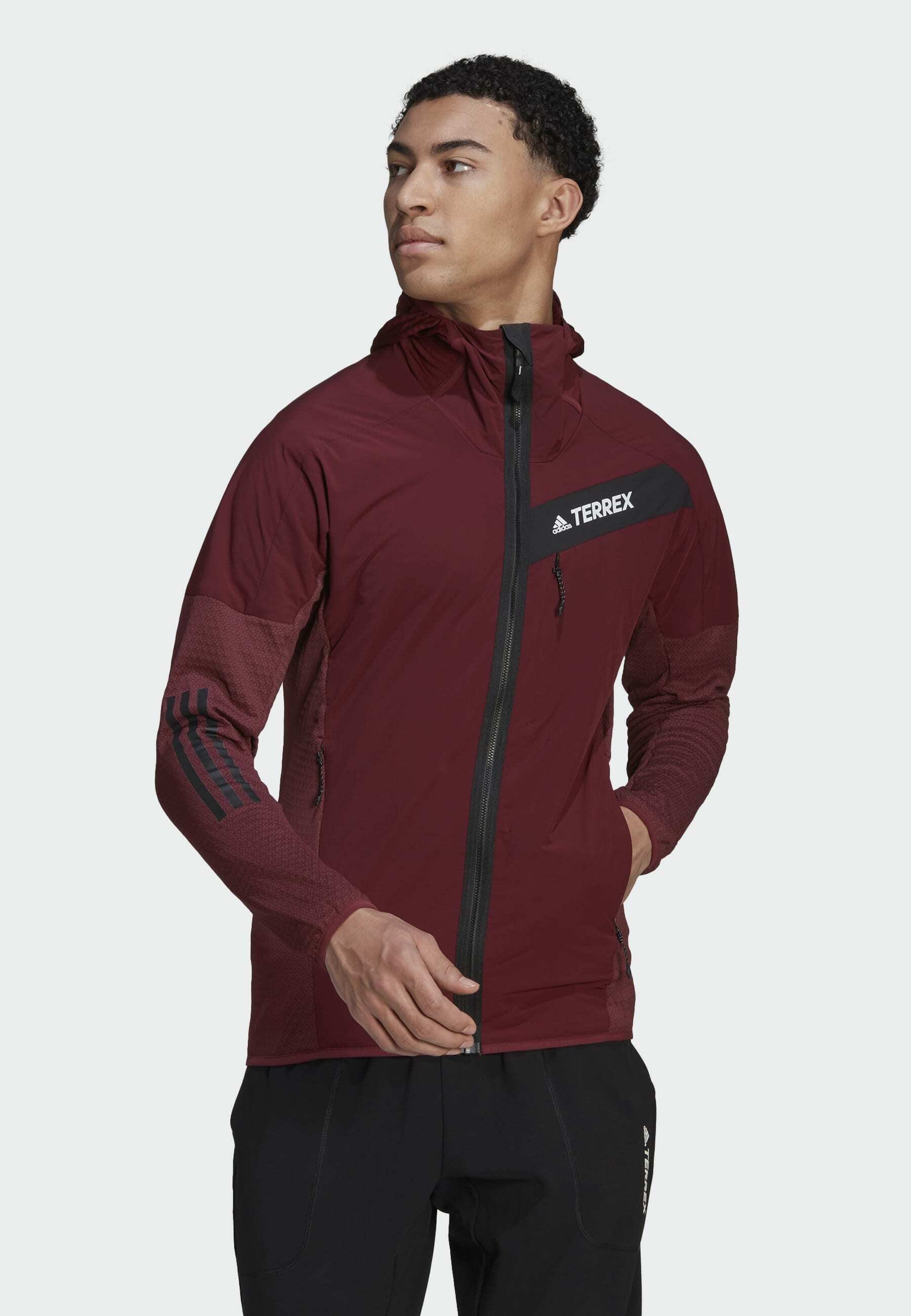 burgundy adidas fleece